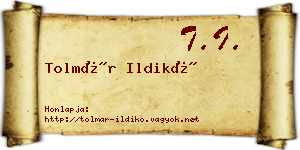 Tolmár Ildikó névjegykártya