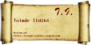 Tolmár Ildikó névjegykártya
